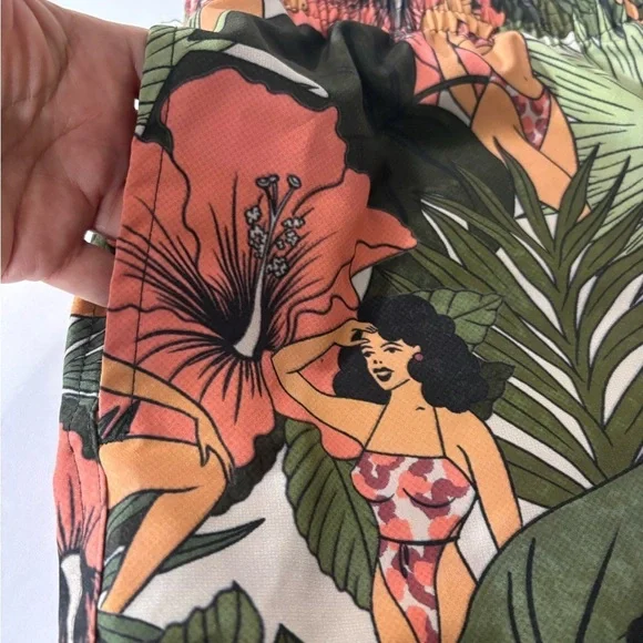 DuVin Design Beach Babes Tropical Print Swim Shorts, Novelty, Quick Dry Fabric. - Picture 9 of 15